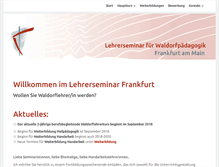 Tablet Screenshot of lehrerseminar-frankfurt.de